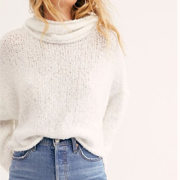 Free People ~ BFF Cowl Neck Sweater Pullover - Picture 3 of 8